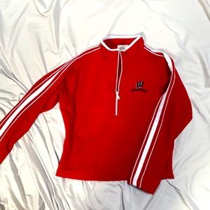 Half-Zip Up Wisconsin Badger Sweater